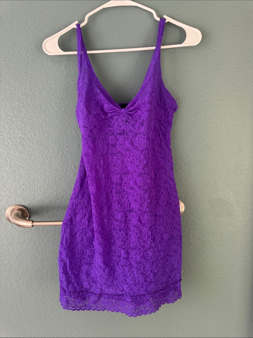 Purple Lace Slip Dress